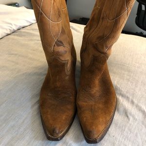 Brown suede cowboy